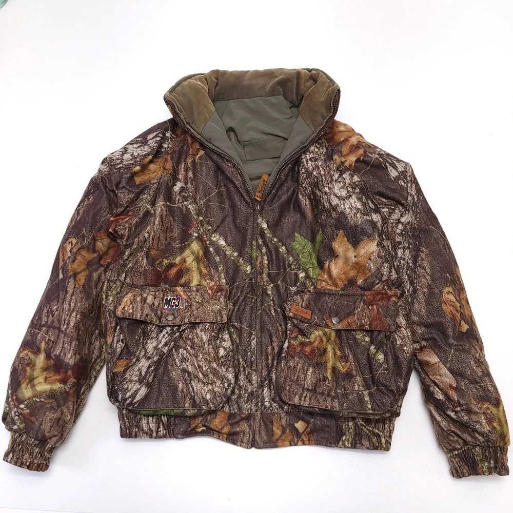 WOOLRICH MG3 Men's Medium Reversible Camo Hunting Jacket w/hood GUIDE COLLECTION